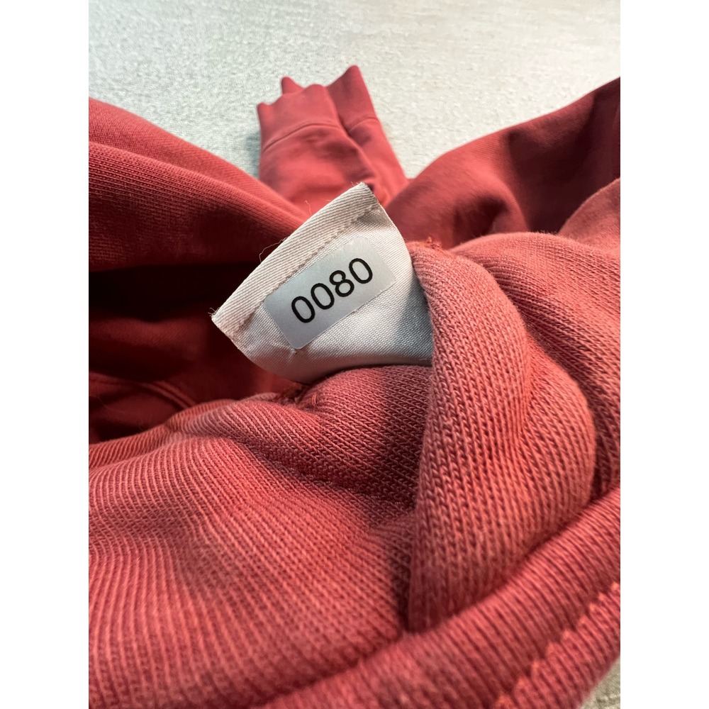 Nike Mens Red Fleece Pullover Hoodie Embroidered Swoosh Logo Sweatshirt S - Picture 6 of 6